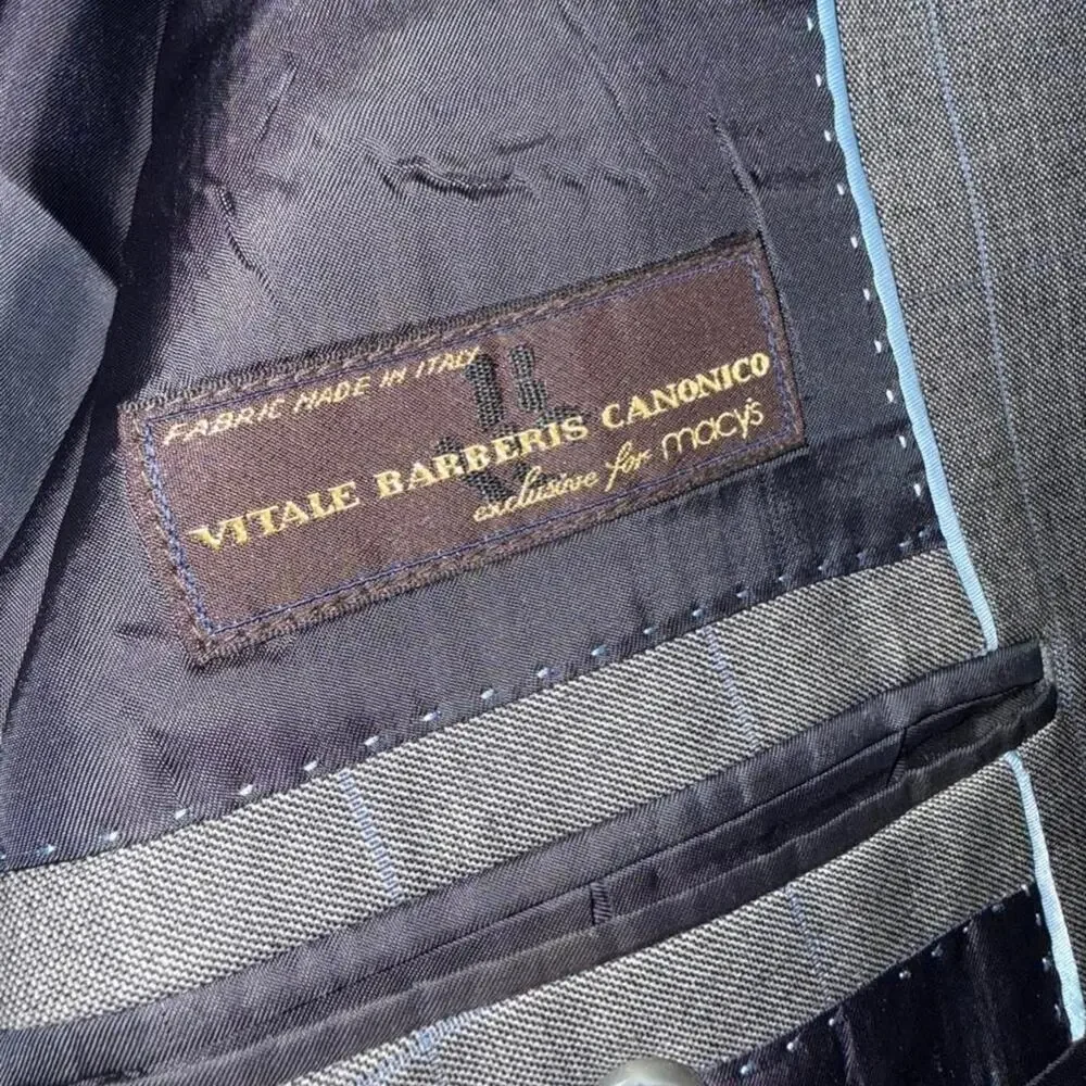 Gray vitale barberis canonico suit jacket 46L